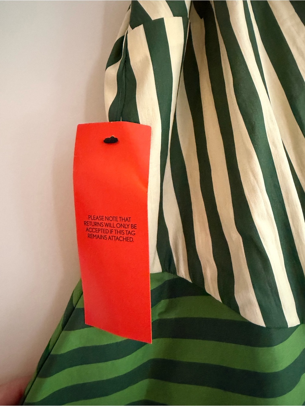 Simon miller Belem One-Shoulder Striped Midi Dress with Green Sash - Picture 2 of 4